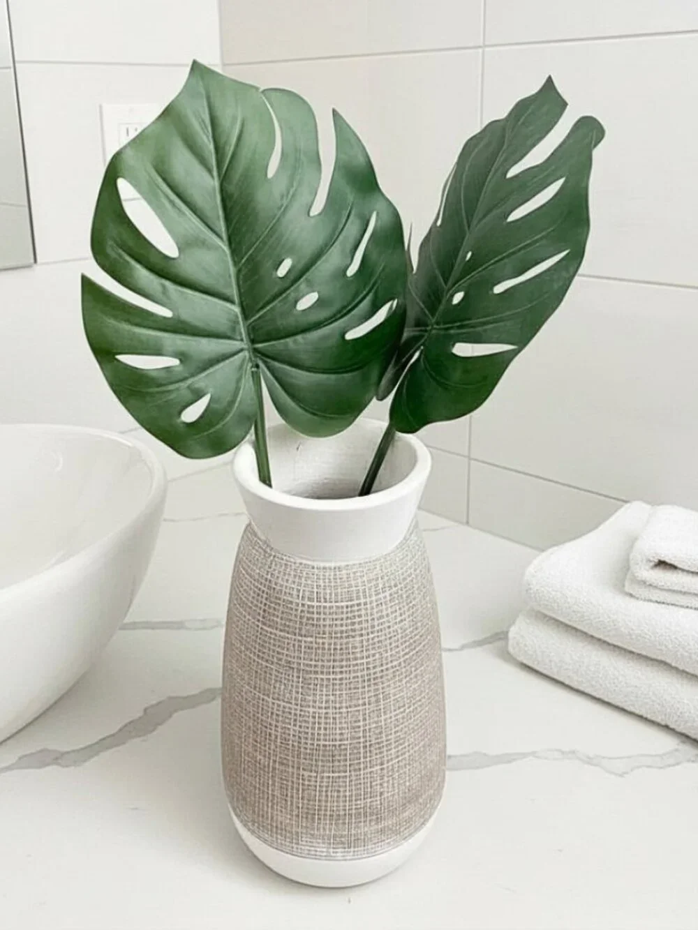 Set/2 Monstera Leaf Stems